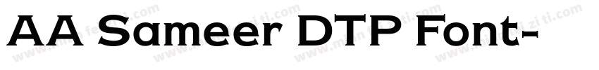 AA Sameer DTP Font字体转换
